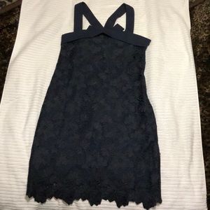 BNWT!  LE Banana Republic Blue Lace Dress - so.6